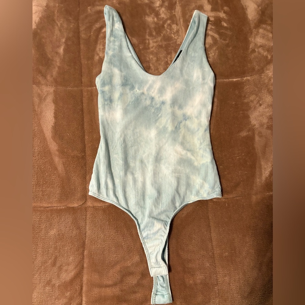 Blue Tie-Dye Women’s Bodysuit